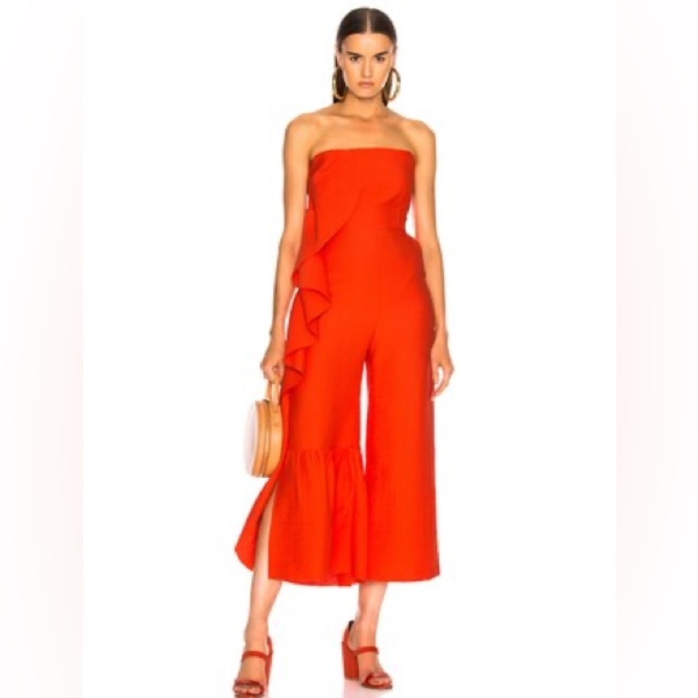 Rachel Comey Revel Jumpsuit in Orange Red. Size 0. NWOT